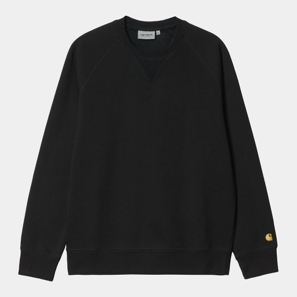 chase-sweatshirt-black-gold- sylke moda