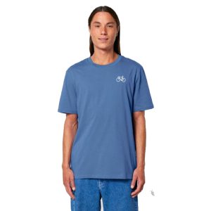 CAMISETA BIZI BORDADA BLUE/ECRU