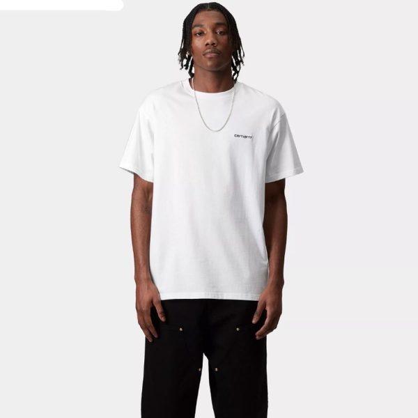 CAMISETA EMBROIDERY WHITE/BLACK - Imagen 2