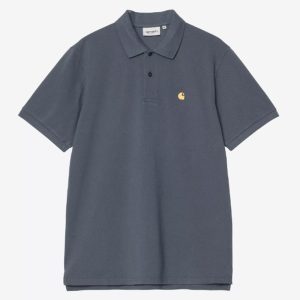 POLO CHASE PIQUE COZY BLUE/GOLD